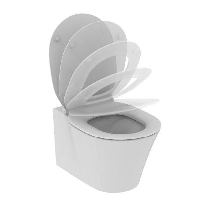 Immagine di VASO CONNECT AIR SOSPESO CON SEDILE SOFT CLOSE CERAMICA BIANCA IDEAL STANDARD