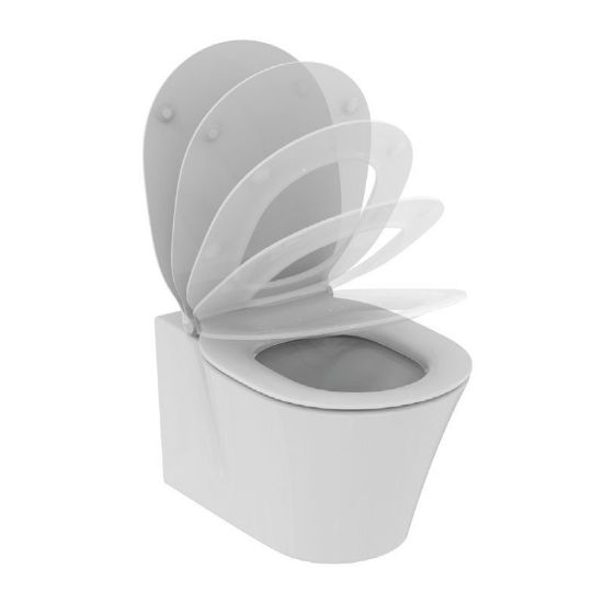 Immagine di VASO CONNECT AIR SOSPESO CON SEDILE SOFT CLOSE CERAMICA BIANCA IDEAL STANDARD