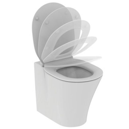 Immagine di VASO CONNECT AIR FILO PARETE CON SEDILE SOFT CLOSE CERAMICA BIANCA IDEAL STANDARD