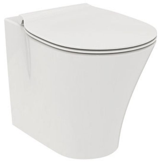Immagine di VASO CONNECT AIR FILO PARETE CON SEDILE SLIM CERAMICA BIANCA IDEAL STANDARD