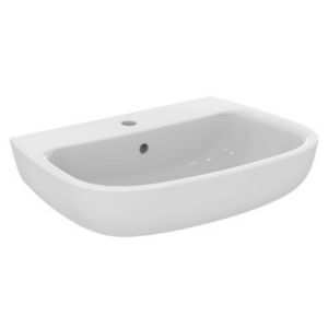 Immagine di LAVABO I.LIFE A 65x48 CM INSTALLAZIONE SOSPESA O SU COLONNA CERAMICA BIANCA IDEAL STANDARD