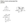 Immagine di BIDET CONNECT FILO PARETE CERAMICA BIANCA IDEAL STANDARD