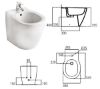 Immagine di BIDET CONNECT FILO PARETE CERAMICA BIANCA IDEAL STANDARD