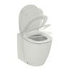Immagine di VASO CONNECT AQUABLADE FILO PARETE CON SEDILE SOFT CLOSE CERAMICA BIANCA IDEAL STANDARD
