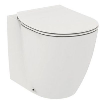 Immagine di VASO CONNECT AQUABLADE FILO PARETE CON SEDILE SLIM CERAMICA BIANCA IDEAL STANDARD