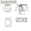 Immagine di VASO CONNECT AQUABLADE FILO PARETE CON SEDILE SLIM CERAMICA BIANCA IDEAL STANDARD