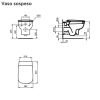 Immagine di VASO ESEDRA SOSPESO CON SEDILE SOFT CLOSE CERAMICA BIANCA IDEAL STANDARD
