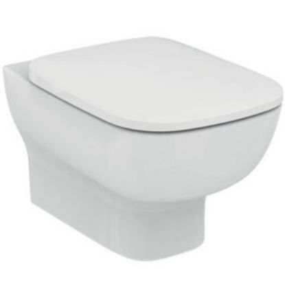 Immagine di VASO ESEDRA SOSPESO CON SEDILE TERMOINDURENTE CERAMICA BIANCA IDEAL STANDARD