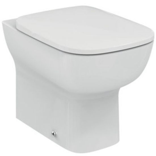 Immagine di VASO ESEDRA FILO PARETE CON SEDILE TERMOINDURENTE CERAMICA BIANCA IDEAL STANDARD