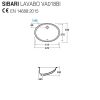 Immagine di LAVABO SIBARI 57x43 CM INSTALLAZIONE SOTTOPIANO INCASSO CERAMICA BIANCA GLOBO