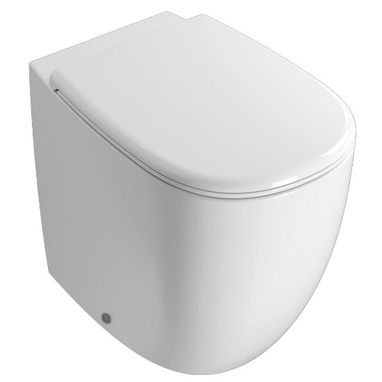 Immagine di VASO DAILY NEW FILO PARETE CM 53x35 CERAMICA BIANCA GLOBO (SENZA SEDILE)