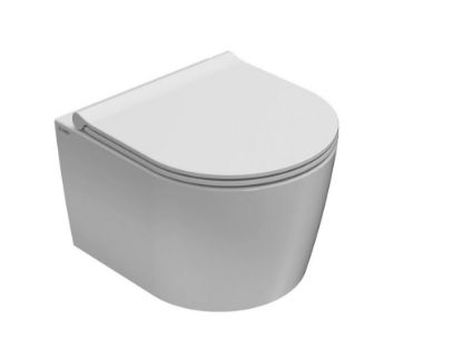 Immagine di VASO FORTY3 SOSPESO SENZA BRIDA 43x36 CM CERAMICA BIANCA GLOBO (SENZA SEDILE)