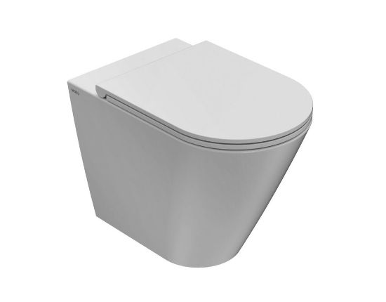 Immagine di VASO FORTY3 FILO PARETE SENZA BRIDA 57x36 CM CERAMICA BIANCA GLOBO (SENZA SEDILE)