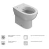 Immagine di VASO/BIDET 4ALL MULTI FILO PARETE 54x36 CM CERAMICA BIANCA GLOBO (SENZA SEDILE)