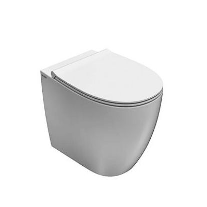 Immagine di VASO 4ALL FILO PARETE SENZA BRIDA MULTI NEW 54x36 CM CERAMICA BIANCA GLOBO (SENZA SEDILE)