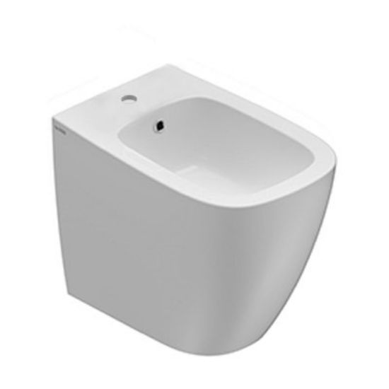 Immagine di BIDET GENESIS FILO PARETE 55x36 CM MONOFORO CERAMICA BIANCA GLOBO