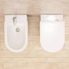 Immagine di BIDET GENESIS FILO PARETE 55x36 CM MONOFORO CERAMICA BIANCA GLOBO