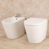 Immagine di BIDET GENESIS FILO PARETE 55x36 CM MONOFORO CERAMICA BIANCA GLOBO