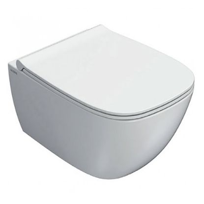 Immagine di VASO GENESIS SOSPESO SENZA BRIDA CM 55x36 CERAMICA BIANCA GLOBO (SENZA SEDILE)