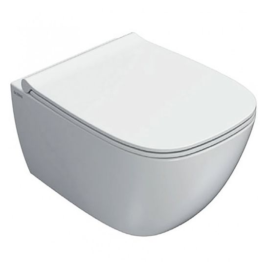 Immagine di VASO GENESIS SOSPESO SENZA BRIDA CM 55x36 CERAMICA BIANCA GLOBO (SENZA SEDILE)