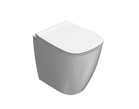 Immagine di VASO GENESIS FILO PARETE SENZA BRIDA 50x36 CM CERAMICA BIANCA GLOBO (SENZA SEDILE)