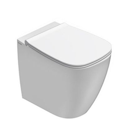 Immagine di VASO GENESIS FILO PARETE SENZA BRIDA 55x36 CM CERAMICA BIANCA GLOBO (SENZA SEDILE)