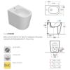 Immagine di BIDET LALITA FILO PARETE CERAMICA BIANCA GLOBO