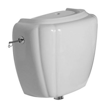 Immagine di CASSETTA PAESTUM ALTA CON COPERCHIO CERAMICA BIANCA GLOBO