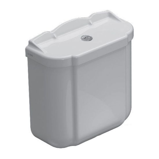 Immagine di CASSETTA PAESTUM MONOBLOCCO CERAMICA BIANCA GLOBO