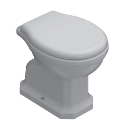 Immagine di VASO PAESTUM MONOBLOCCO SCARICO A PARETE CERAMICA BIANCA GLOBO (SENZA SEDILE)