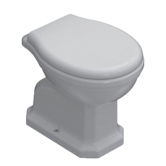 Immagine di VASO PAESTUM MONOBLOCCO SCARICO A PARETE CERAMICA BIANCA GLOBO (SENZA SEDILE)