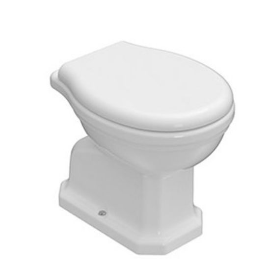 Immagine di VASO PAESTUM SCARICO A PAVIMENTO CERAMICA BIANCA GLOBO (SENZA SEDILE)