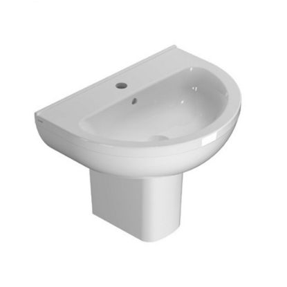 Immagine di SEMICOLONNA PER LAVABI GRACE CERAMICA BIANCA GLOBO