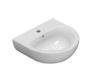 Immagine di LAVABO GRACE 50x40 CM INSTALLAZIONE SOSPESA O SU COLONNA MONOFORO CERAMICA BIANCA GLOBO
