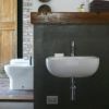 Immagine di LAVABO GRACE 45x36 CM INSTALLAZIONE SOSPESA MONOFORO CERAMICA BIANCA GLOBO