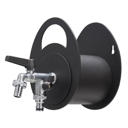 Immagine di PORTATUBO A MURO COLORE ANTRACITE TIPO TONDO CON DOPPIO RUBINETTO BEL-FER