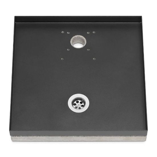 Immagine di BASE UNIVERSALE PORTACIOTTOLO COLOR ANTRACITE 40x40 H 8 CM BEL-FER