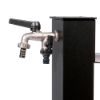 Immagine di FONTANA COLORE ANTRACITE IN ALLUMINIO CON DOPPIO RUBINETTO E PORTA TUBO BEL-FER