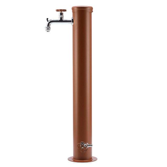 Immagine di FONTANA COLORE RUGGINE CON GHIERA IN TINTA E 2 RUBINETTI BEL-FER