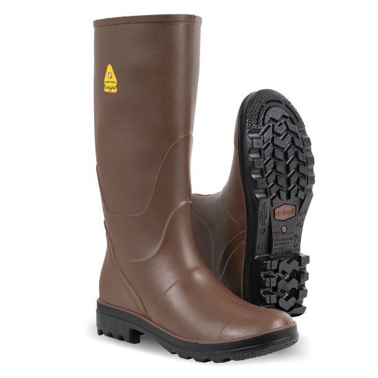 Immagine di STIVALI MARRONI IN GOMMA NITRILICA CON CARRO ARMATO TG 46