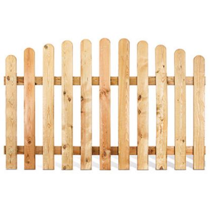 Immagine di STECCATO A ONDA 11 DOGHE AUTOCLAVATO ALTEZZA 100 CM LUNGHEZZA 180 CM