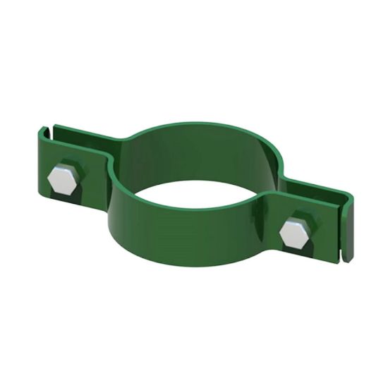 Immagine di COLLARE PLASTIFICATO VERDE ATTACCO DOPPIO Ø 48 MM SERIE LARIO BLISTER 12 PZ