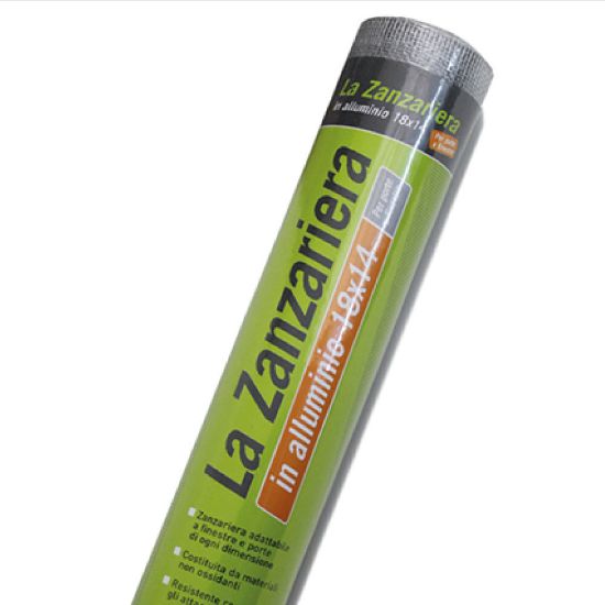 Immagine di ZANZARIERA IN ALLUMINIO MAGLIA 18x14 ROTOLO DA 1,00x2,5 MT