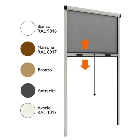 Immagine di KIT ZANZARIERA RULLO L120 H170 CM COLORE BIANCO