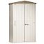 Immagine di CASETTA GIARDINO IN PLASTICA COLORE GRIGIO TALPA/MARRONE DIMENSIONI L.130 P.75,6 H.206,2 CM  TOOMAX