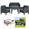 Immagine di SET DA GIARDINO 4 POSTI MATILDE COLORE ANTRACITE SCURO TOOMAX