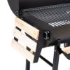 Immagine di BARBECUE CARBONELLA BESTBQ RETTANGOLARE CON COPERCHIO 108x70x100H CM RUOTE E RIPIANI IN LEGNO GALILEO