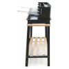 Immagine di BARBECUE CARBONELLA BESTBQ RETTANGOLARE 83x44x87H CM CON RUOTE E PIANO IN LEGNO GALILEO