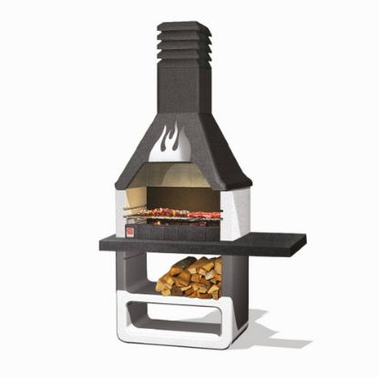 Immagine di BARBECUE PROMETEO CARBONELLA E LEGNA MISURA 125x64XH215,5 CM SAROM