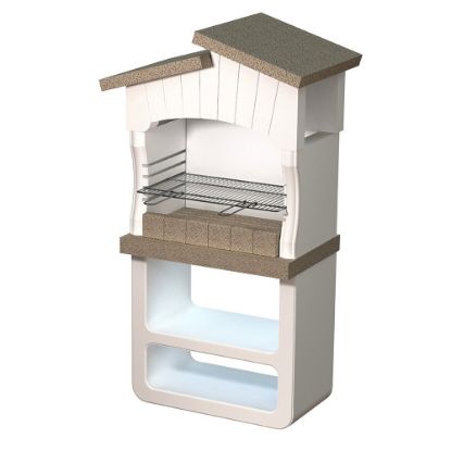 Immagine di BARBECUE CAORLE CARBONELLA E LEGNA MISURA 82x51,5XH165,5 CM SAROM